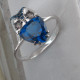 Колоссальное кольцо с кристаллами из серебра 925 пробы