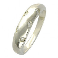 Фантазийное кольцо с фианитами из серебра 925 пробы фото