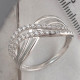 Блистательное кольцо с фианитами из серебра 925 пробы