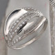 Люксовое кольцо с фианитами из серебра 925 пробы