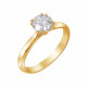 Богатейшее кольцо с бриллиантом из желтого золота 750 пробы