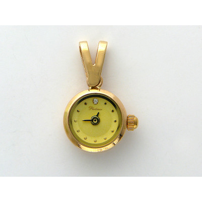 Изящные часы-кулон из красного золота 585 пробы фото