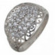 Рафинированное кольцо с фианитами из серебра 925 пробы