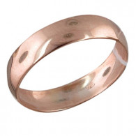 Золоченое обручальное кольцо из серебра 925 пробы фото