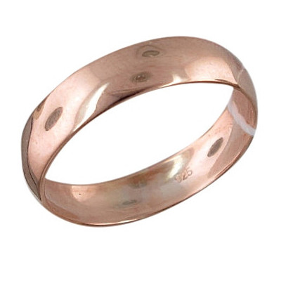 Золоченое обручальное кольцо из серебра 925 пробы фото