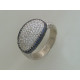 Бесподобное кольцо с бриллиантами и сапфирами из белого золота 750 пробы