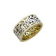 Интересное кольцо с бриллиантами из комбинированного золота 750 пробы