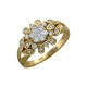 Шедевральное кольцо с бриллиантами из желтого золота 750 пробы
