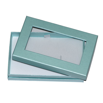 Футляр картонный (под ложечку/крестильный набор), цвет -  бирюзовый фото