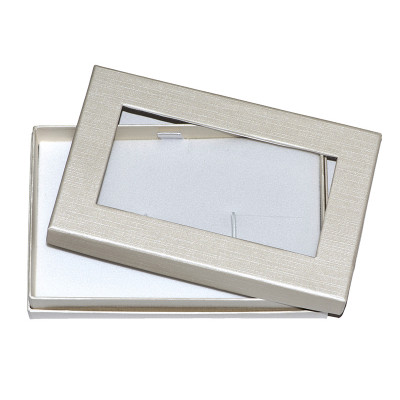 Футляр картонный (под ложечку/крестильный набор), цвет - серебро серое фото