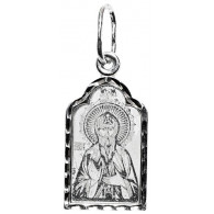 Святая великомученица Екатерина. Образок из серебра 925 пробы фото