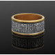 Оберегающее кольцо с молитвой Анастасия Узорешительница из серебра 925 пробы с золотым покрытием