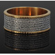 Кольцо с охранной Молитвой Водителя из серебра 925 пробы с золотым покрытием