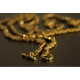 Православная цепь с молитвой «Ангелы поют…» из серебра 925 пробы с золотым покрытием