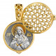 Умиление Богородица. Ладанка из серебра 925 пробы с золотым покрытием и ювелирной эмалью