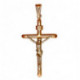 Желанный нательный крест с распятием из комбинированного золота 585 пробы