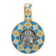 Образок "Николай Чудотворец" с ювелирной эмалью из серебра 960 пробы с позолотой и чернением
