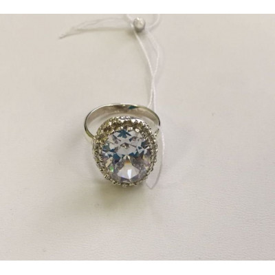 Упоительное кольцо с горным хрусталем из серебра 925 пробы фото