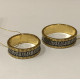 Венчальное обручальное кольцо с молитвой из серебра 925 пробы с золотым покрытием
