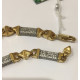 Псалом 50. Охранный православный браслет из серебра 925 пробы с золотым покрытием и чернением