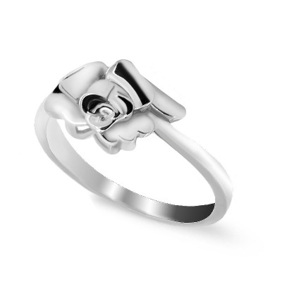 Кольцо из серебра 925 пробы цвет металла белый 2.18 гр. фото