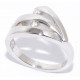 Кольцо с цирконами из серебра 925 пробы цвет металла белый 5.17 гр.