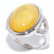 Кольцо с цирконами и сусальным золотом из серебра 925 пробы цвет металла белый