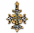 "Процвете Древо Креста". Крест из серебра 925 пробы с позолотой и чернением