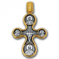 "Этимасия. Восемь святых". Крест из серебра 925 пробы с позолотой и чернением фото