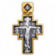 "Распятие. Икона Божией Матери «Неопалимая Купина»". Крест из серебра 925 пробы с позолотой и чернением