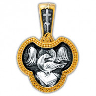 "Образ Святого Духа". Образок из серебра 925 пробы с позолотой и чернением фото