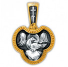 "Образ Святого Духа". Образок из серебра 925 пробы с позолотой и чернением