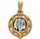 "Икона Божией Матери «Всецарица". Образок из серебра 925 пробы с позолотой и чернением