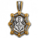 "Икона Божией Матери «Неупиваемая Чаша»". Образок из серебра 925 пробы с позолотой и чернением