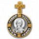 "Святая мученица Надежда. Ангел Хранитель". Образок из серебра 925 пробы с позолотой и чернением