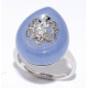 Кольцо с цирконом и жадеитом из серебра 925 пробы цвет металла белый 7.53 гр.