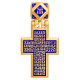 "Распятие. Молитва «Отче наш»". Крест с ювелирной эмалью из серебра 925 пробы с позолотой