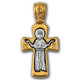 "Распятие. Божия Матерь «Оранта»". Крест из серебра 925 пробы с позолотой и чернением