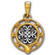 "Икона Божией Матери «Всецарица". Образок из серебра 925 пробы с позолотой и чернением