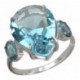 Нарядное кольцо с кристаллами из серебра 925 пробы