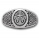 «Процветший Крест». Кольцо охранное из серебра 925 пробы с чернением