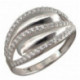 Привлекательное кольцо с фианитами из серебра 925 пробы