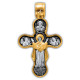 "Голгофа. Икона Божией Матери «Нерушимая Стена»". Крест из серебра 925 пробы с позолотой и чернением