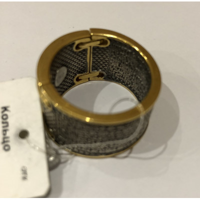 Перстень "Георгий Победоносец" из серебра 925 пробы с позолотой и чернением фото