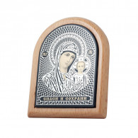 Икона Казанской Богородицы из серебера 925 пробы фото