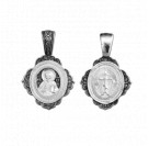 Образок "Господь Вседержитель" из серебра 925 пробы с чернением