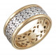 Кольцо с бриллиантами из комбинированного золота 750 пробы цвет металла комби