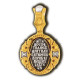 Образок "Тихвинская икона Божией Матери" из серебра 925 пробы с позолотой и чернением