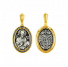 Образок "Святой Апостол и Евангелист Матфей" из серебра 925 пробы с позолотой и чернением