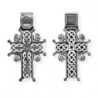 Голгофский православный крест из серебра 925 пробы с чернением фото